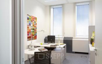 Ein geräumiges Einzelbüro in Frankfurt Bockenheim mieten an der Theodor-Heuss-Allee